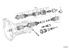 Детали 5-ступенч.спортивной КПП для BMW NK 2000tilux 4-Zyl (схема запасных частей)