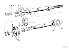 Эласт.муфта/промеж.опора карданного вала для BMW NK 2000CS M10 (схема запасных частей)