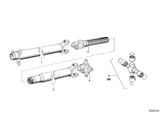 Эласт.муфта/промеж.опора карданного вала для BMW NK 2000tii 4-Zyl (схема запасных частей)