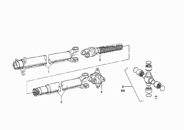 Эласт.муфта/промеж.опора карданного вала для BMW NK 2000C M10 (схема запчастей)