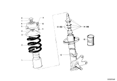 Амортизац.стойка Пд, дополнит.элементы для BMW NK 1800tiSA 4-Zyl (схема запасных частей)