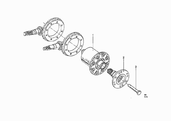 Элемент блокир.диффер.редукт.зад.моста для BMW NK 2000CS M10 (схема запчастей)
