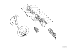 Тормозной механизм переднего колеса для BMW NK 1500 4-Zyl (схема запасных частей)