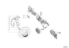Тормозн.механизм передн.колеса, 1 контур для BMW NK 1800ti 4-Zyl (схема запасных частей)
