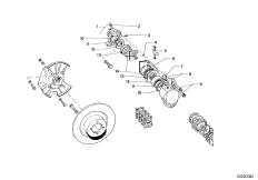 Тормозной механизм переднего колеса для BMW NK 1800tiSA 4-Zyl (схема запасных частей)