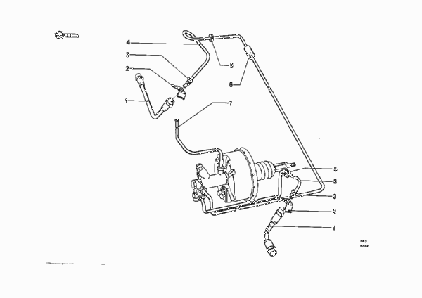 Трубопровод тормозного привода Пд для BMW NK 2000ti 4-Zyl (схема запчастей)