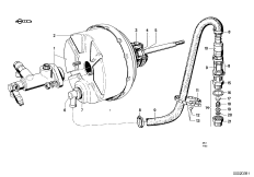 Усилитель тормозов для BMW NK 2000tii 4-Zyl (схема запасных частей)