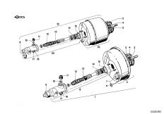 Усилитель тормозов для BMW NK 2000ti 4-Zyl (схема запасных частей)