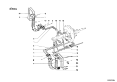 Трубопровод тормозного привода Пд для BMW NK 2000tilux 4-Zyl (схема запасных частей)