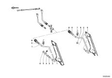 Привод педали акселератора/рычаги и тяги для BMW NK 2000C M10 (схема запасных частей)