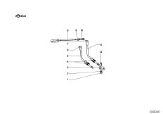 Привод педали акселератора/рычаги и тяги для BMW NK 2000C M10 (схема запасных частей)