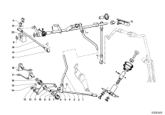 Привод педали акселератора/рычаги и тяги для BMW NK 2000 4-Zyl (схема запасных частей)
