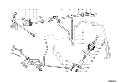 Привод педали акселератора/рычаги и тяги для BMW NK 2000 4-Zyl (схема запасных частей)