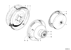 дисковое колесо стальное для BMW NK 1600 4-Zyl (схема запасных частей)