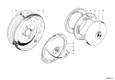 дисковое колесо стальное для BMW NK 2000ti 4-Zyl (схема запасных частей)