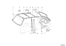 Боковой каркас-лонжерон/стойки для BMW NK 1600 4-Zyl (схема запасных частей)