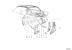 Боковой каркас-лонжерон/стойки для BMW NK 2000CS M10 (схема запасных частей)