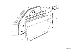 Дверь Пд-оконная рама/дополнит.элементы для BMW NK 2000C M10 (схема запасных частей)