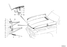 Капот/дополнительные элементы для BMW NK 2000tilux 4-Zyl (схема запасных частей)