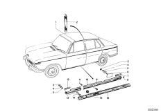 Наружные накладки / декоративные решетки для BMW NK 1600 4-Zyl (схема запасных частей)