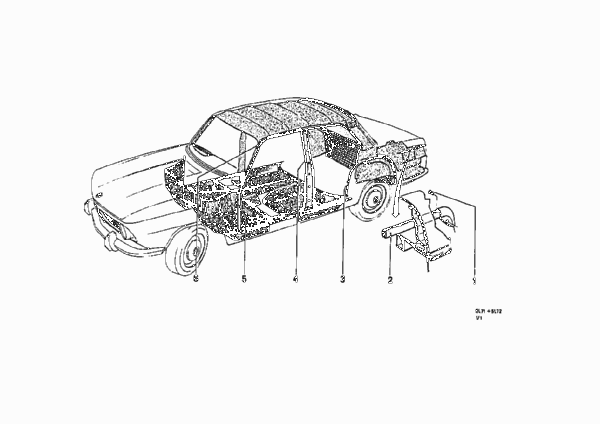 Защитная окантовка/накладки порогов для BMW NK 2000ti 4-Zyl (схема запчастей)