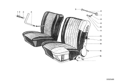 Сиденье Пд детали привода сиденья для BMW NK 2000tii 4-Zyl (схема запасных частей)
