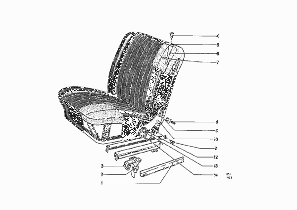 Сиденье Пд детали привода сиденья для BMW NK 2000tii 4-Zyl (схема запчастей)