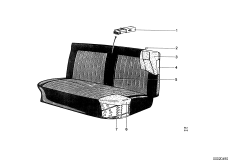 детали заднего сиденья для BMW NK 2000C M10 (схема запасных частей)