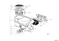 Панель управления отопителя для BMW NK 1800 4-Zyl (схема запасных частей)