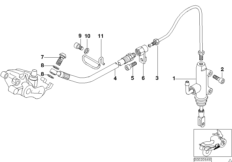 Главный тормозной цилиндр Зд для BMW 259S R 1100 S 98 (0422,0432) 0 (схема запасных частей)