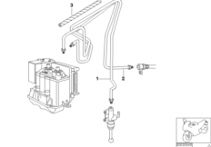 Трубопровод тормозного привода c ABS Зд для BMW 259S R 1100 S 98 (0422,0432) 0 (схема запасных частей)