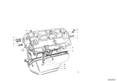 Картер двигателя для BMW NK 2000tii 4-Zyl (схема запасных частей)
