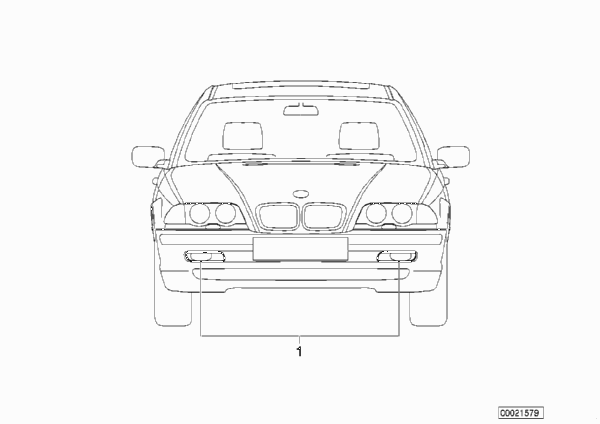 Комплект дооснащ.противотуманной фары для BMW E46 318d M47 (схема запчастей)