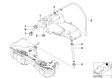 Расширительный бачок для BMW E46 320Cd M47N (схема запасных частей)