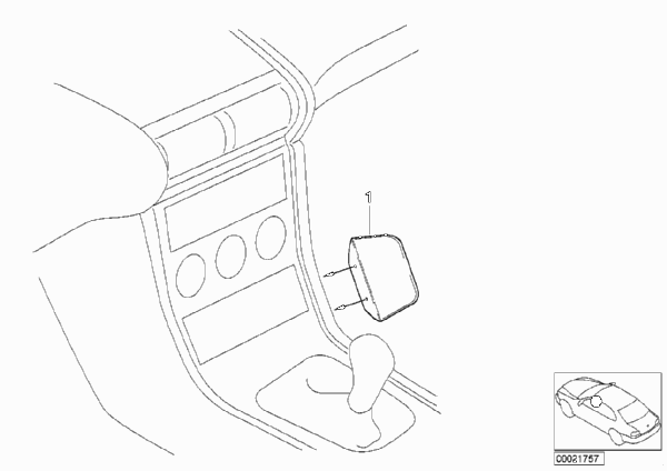 Телефонная консоль для BMW Z3 Z3 3.0i M54 (схема запчастей)