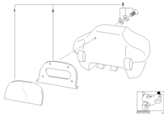 Компл.обивки низа верхн.контейнера 33 L для BMW 259S R 1100 RS 93 (0411,0416) 0 (схема запасных частей)