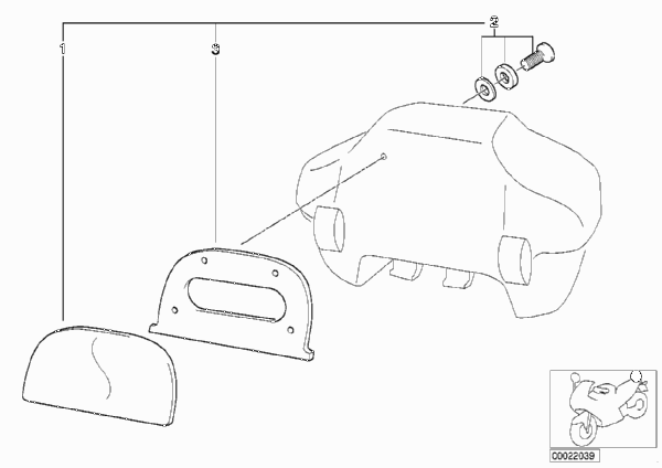 Компл.обивки низа верхн.контейнера 33 L для BMW R22 R 850 RT 02 (0417) 0 (схема запчастей)