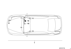 Система сигнализации для BMW E36 320i M50 (схема запасных частей)