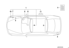Система сигнализации для BMW E39 M5 S62 (схема запасных частей)