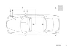 Система сигнализации для BMW E39 528i M52 (схема запасных частей)