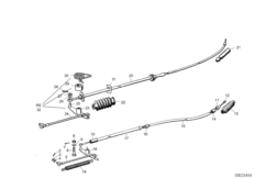 Привод педали акселератора/рычаги и тяги для BMW ISE Isetta 300 1-Zyl (схема запасных частей)