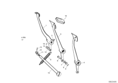 Опорный кронштейн педали/педаль тормоза для BMW ISE Isetta 250 1-Zyl (схема запасных частей)