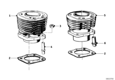 Цилиндр для MOTO T26 R26 0 (схема запасных частей)