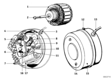 генератор для BMW T24 R24 0 (схема запасных частей)