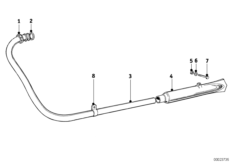 Система выпуска ОГ для BMW T25 R25/2 0 (схема запасных частей)