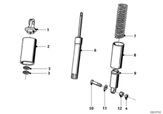 Вильчатая подвеска для MOTO T27 R27 0 (схема запасных частей)