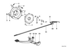 Тормозные механизмы задних колес для MOTO T24 R24 0 (схема запасных частей)
