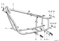 Рама передняя часть для BMW T25 R25 0 (схема запасных частей)