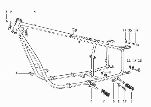 Рама передняя часть для MOTO T25 R25 0 (схема запчастей)