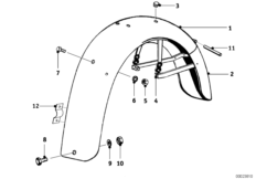 Брызговик заднего колеса дополн.элементы для MOTO T67 R67/2/3 0 (схема запасных частей)